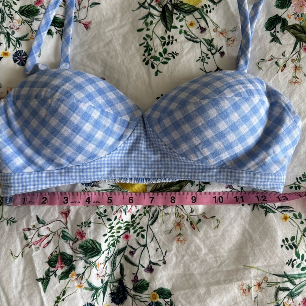 Anthropologie Blue Gingham Women's Top - Picture 5 of 6